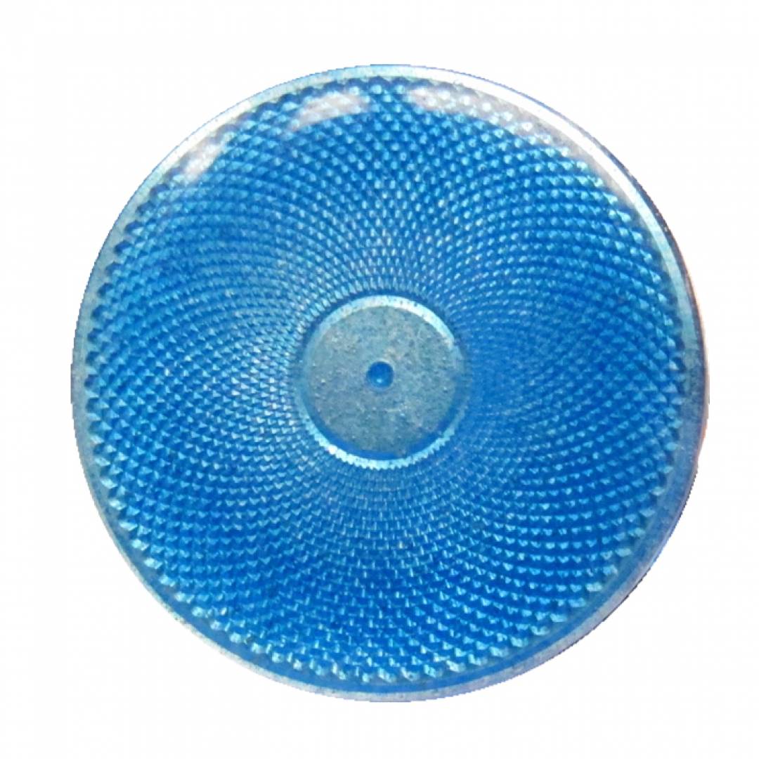 Manufacto émail bleu sur argent guilloché 18 mm